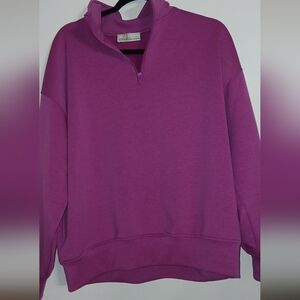 Women's Purple Half-Zip Sweater